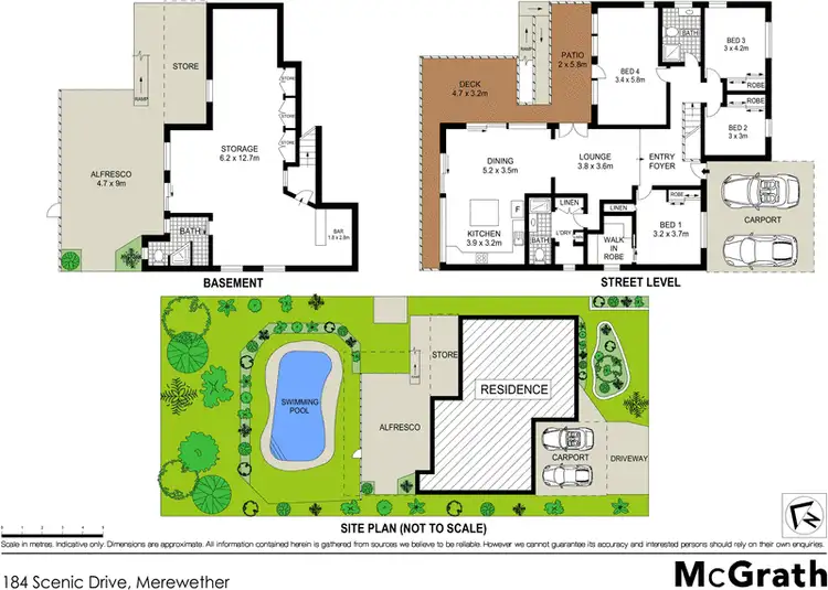 Floorplan of Homely house listing, 184 Scenic Drive, Merewether Heights NSW 2291