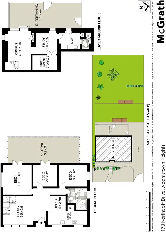 Floorplan of Homely house listing, 178 Northcott Drive, Adamstown Heights NSW 2289
