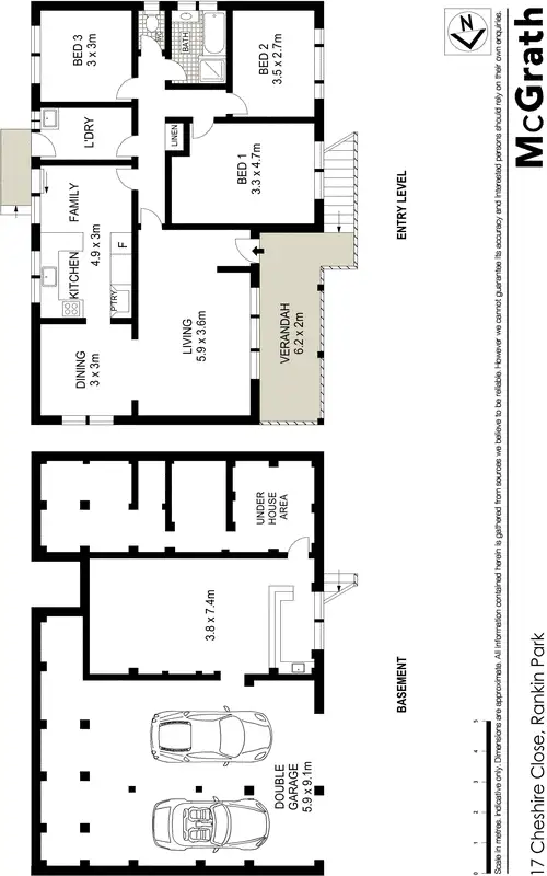 Floorplan of Homely house listing, 17 Cheshire Close, Rankin Park NSW 2287