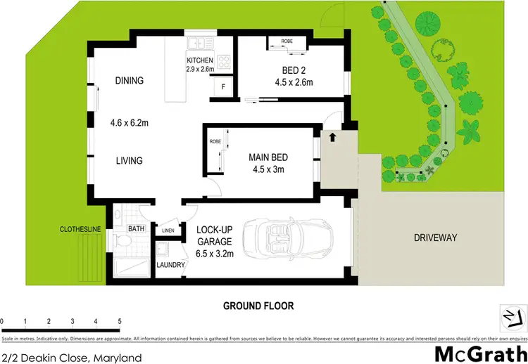 Floorplan of Homely villa listing, 2/2 Deakin Close, Maryland NSW 2287