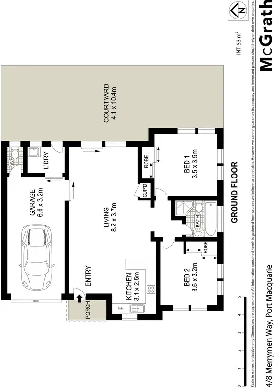 Floorplan of Homely villa listing, 4/8 Merrymen Way, Port Macquarie NSW 2444