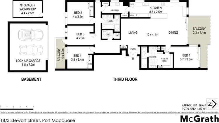 Floorplan of Homely apartment listing, 18/3 Stewart Street, Port Macquarie NSW 2444