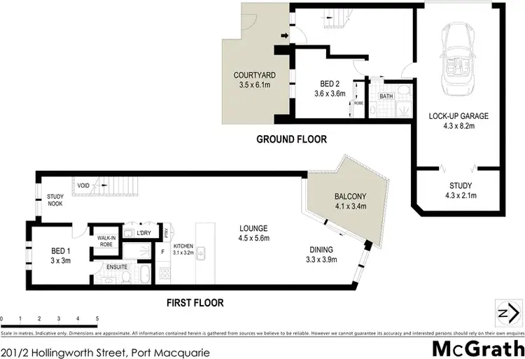 Floorplan of Homely townhouse listing, 201/2 Hollingworth Street, Port Macquarie NSW 2444