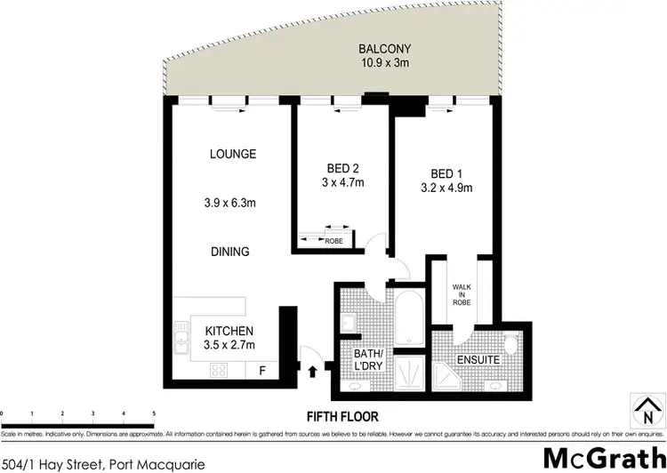 Floorplan of Homely apartment listing, 3/1 Hay Street, Port Macquarie NSW 2444