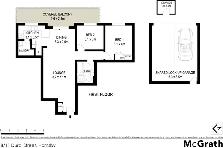 Floorplan of Homely apartment listing, 8/11 Dural Street, Hornsby NSW 2077