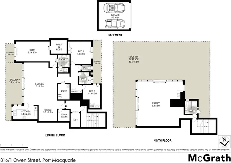 Floorplan of Homely apartment listing, 816/1 Owen Street, Port Macquarie NSW 2444