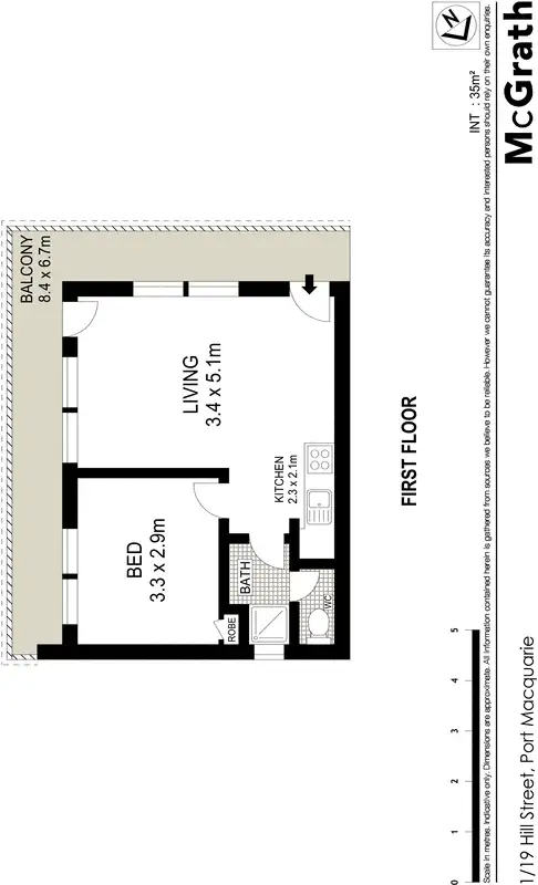 Floorplan of Homely apartment listing, 1/19 Hill Street, Port Macquarie NSW 2444