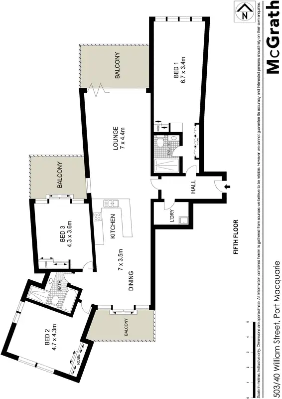 Floorplan of Homely apartment listing, 503/40 William Street, Port Macquarie NSW 2444