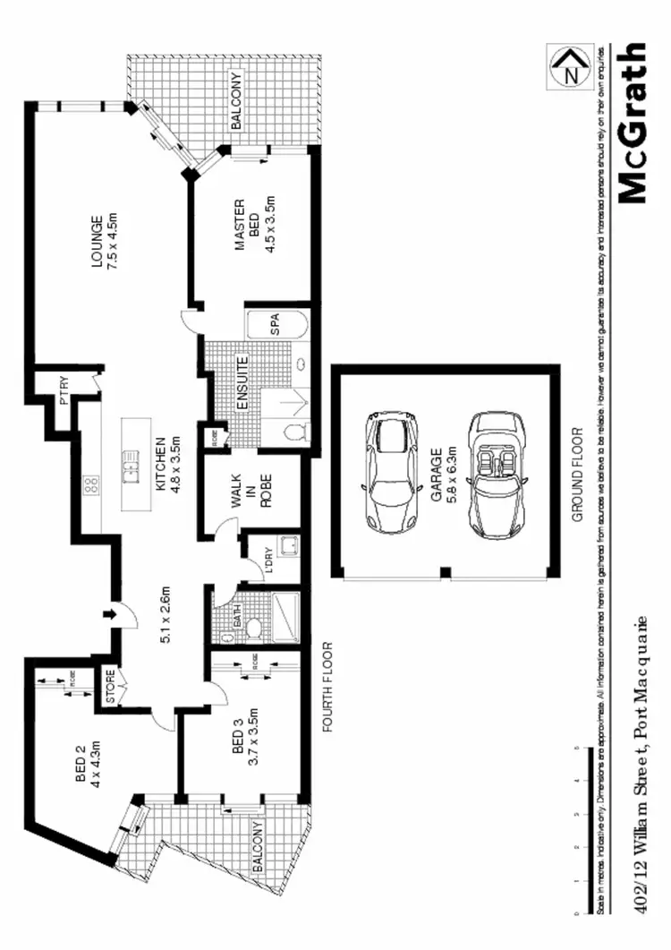 Floorplan of Homely apartment listing, 402/12 William Street, Port Macquarie NSW 2444