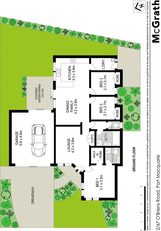 Floorplan of Homely villa listing, 2/67 O'Briens Road, Port Macquarie NSW 2444