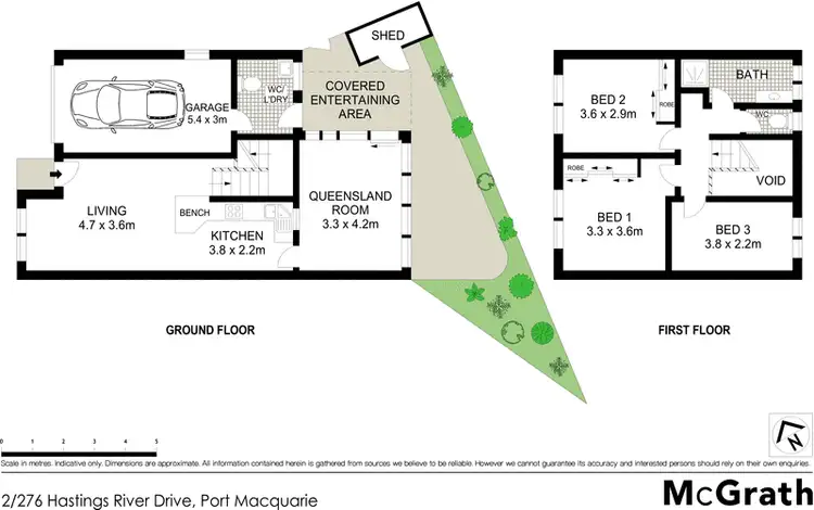 Floorplan of Homely townhouse listing, 2/276 Hastings River Drive, Port Macquarie NSW 2444