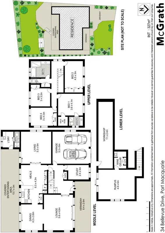 Floorplan of Homely house listing, 34 Bellevue Drive, Port Macquarie NSW 2444