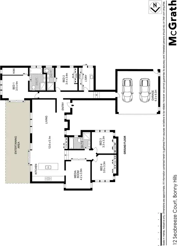 Floorplan of Homely house listing, 12 Seabreeze Court, Bonny Hills NSW 2445