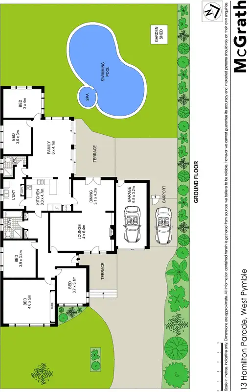 Floorplan of Homely house listing, 13 Hamilton Parade, Pymble NSW 2073