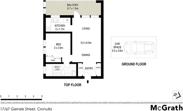 Floorplan of Homely apartment listing, 17/67 Gerrale Street, Cronulla NSW 2230