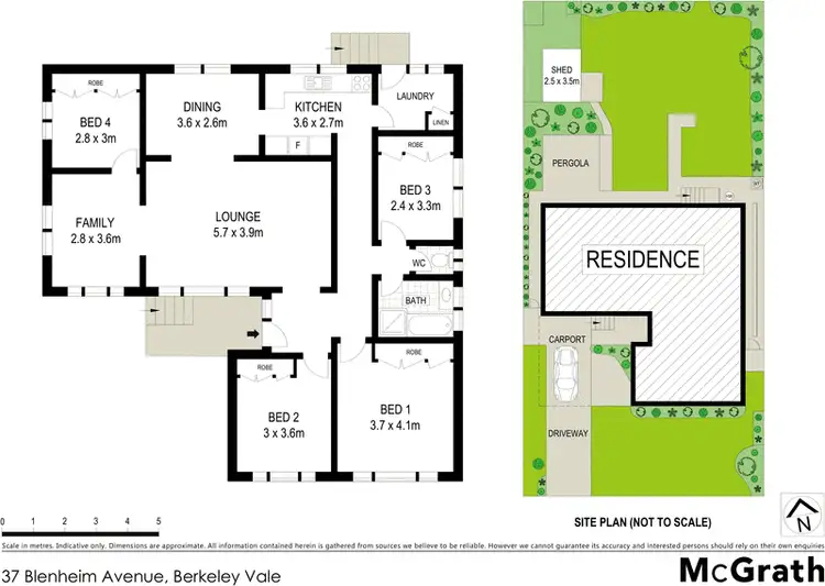 Floorplan of Homely house listing, 37 Blenheim Avenue, Berkeley Vale NSW 2261