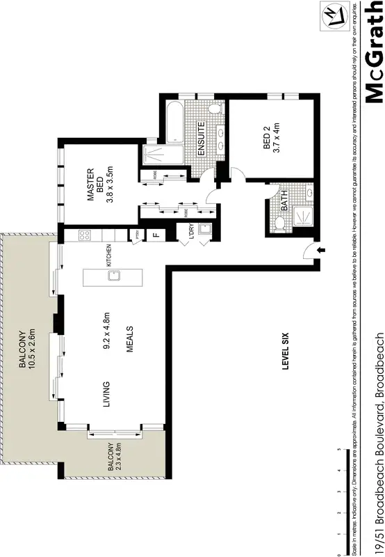 Floorplan of Homely apartment listing, 19/47 Broadbeach Boulevard, Broadbeach QLD 4218