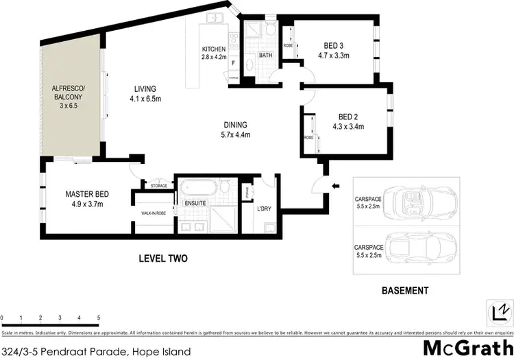 Floorplan of Homely apartment listing, 324/3 Pendraat Parade, Hope Island QLD 4212