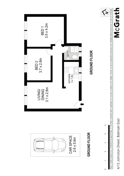 Floorplan of Homely apartment listing, 4/15 Johnston Street, Balmain East NSW 2041