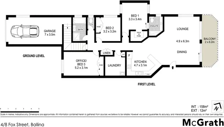 Floorplan of Homely apartment listing, 4/8 Fox Street, Ballina NSW 2478