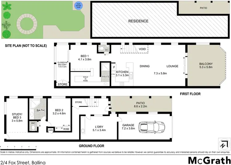 Floorplan of Homely townhouse listing, 2/4 Fox Street, Ballina NSW 2478