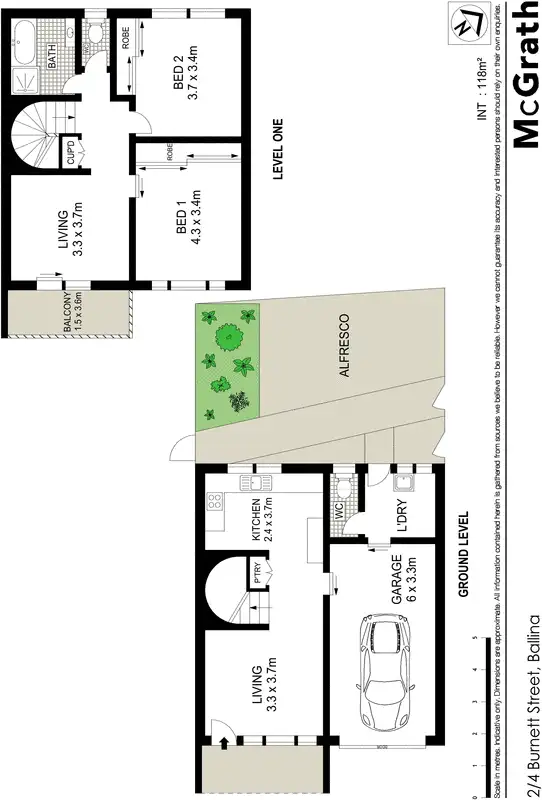 Floorplan of Homely villa listing, 2/4 Burnet Street, Ballina NSW 2478