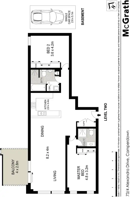 Floorplan of Homely apartment listing, 73/4 Alexandra Drive, Camperdown NSW 2050