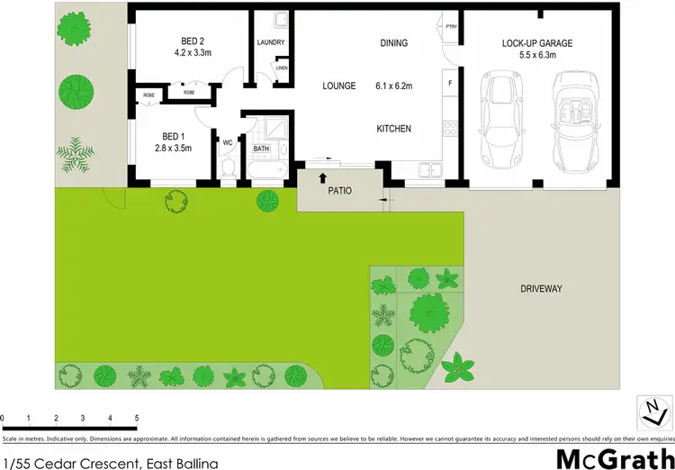 Floorplan of Homely villa listing, 1/55 Cedar Crescent, East Ballina NSW 2478