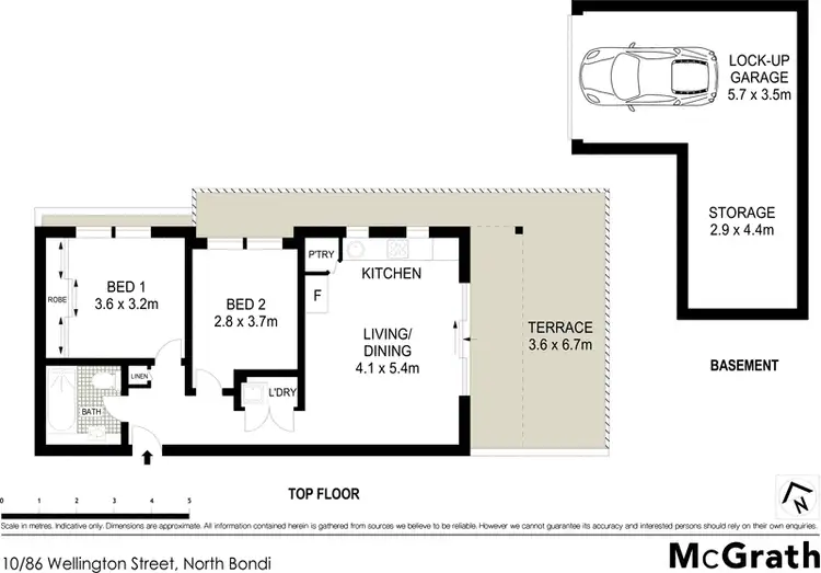 Floorplan of Homely apartment listing, 10/86 Wellington Street, Bondi NSW 2026