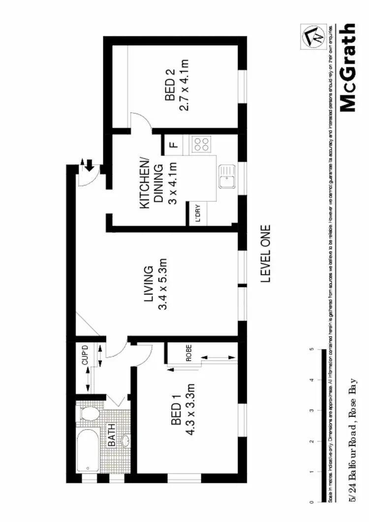 Floorplan of Homely apartment listing, 5/24 Balfour Road, Rose Bay NSW 2029