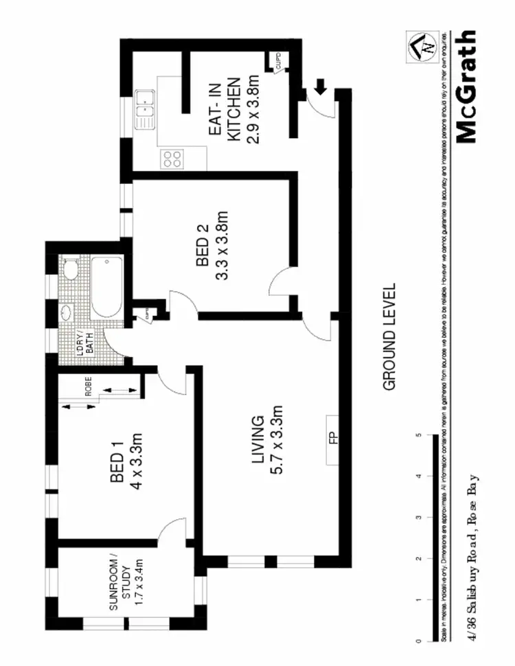 Floorplan of Homely apartment listing, 4/36 Salisbury Road, Rose Bay NSW 2029