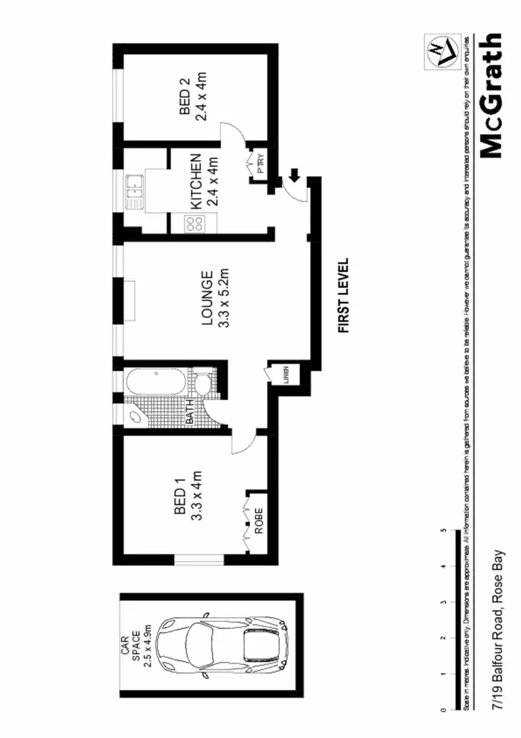 Floorplan of Homely apartment listing, 7/19 Balfour Road, Rose Bay NSW 2029