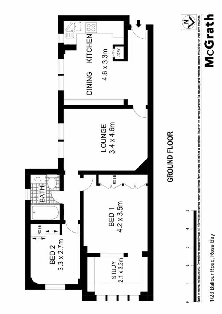 Floorplan of Homely apartment listing, 1/28 Balfour Road, Rose Bay NSW 2029