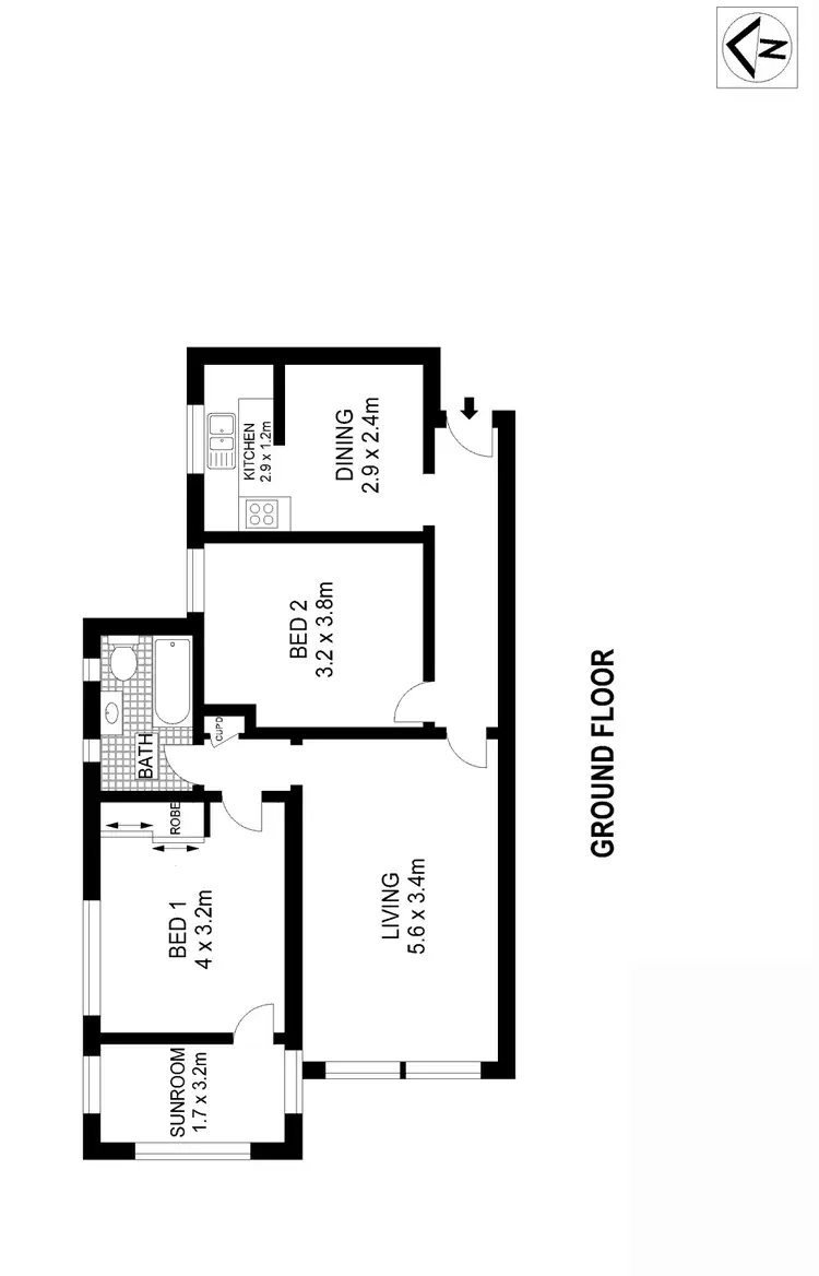 Floorplan of Homely apartment listing, 4/36 Salisbury Road, Rose Bay NSW 2029