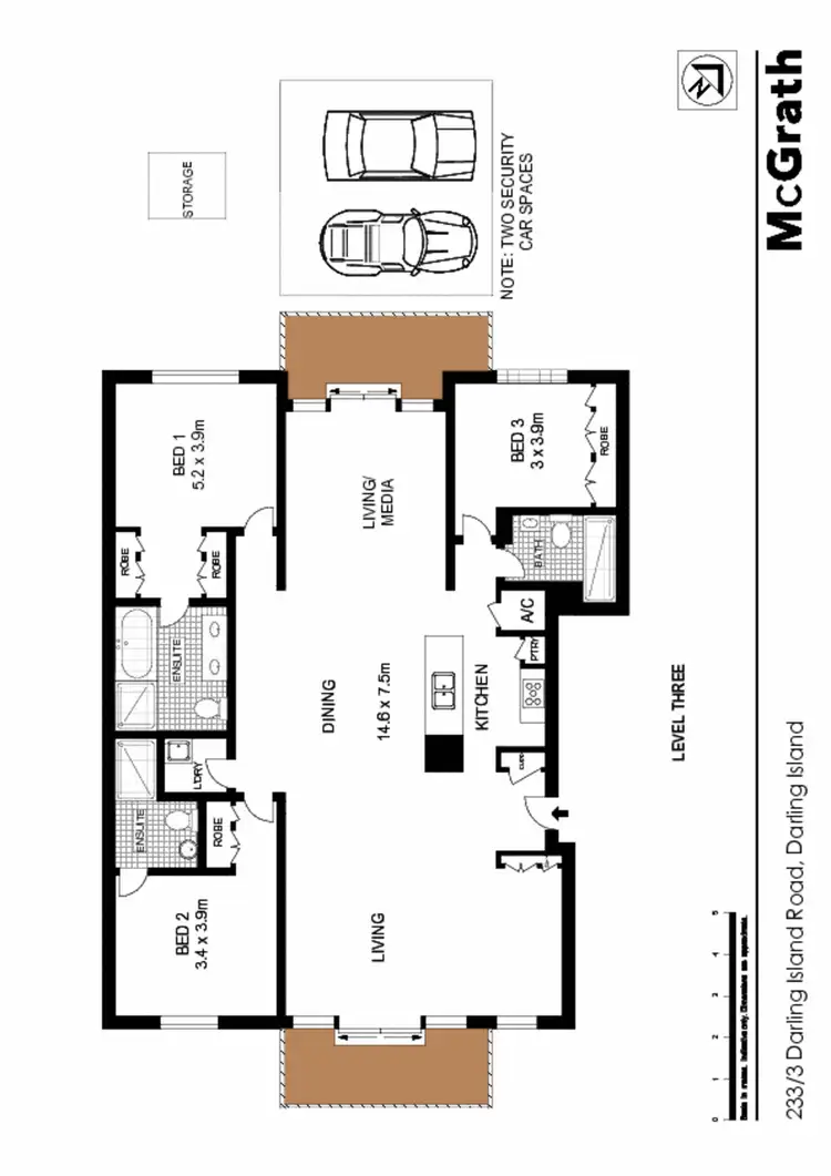 Floorplan of Homely apartment listing, 233/3 Darling Island Road, Pyrmont NSW 2009
