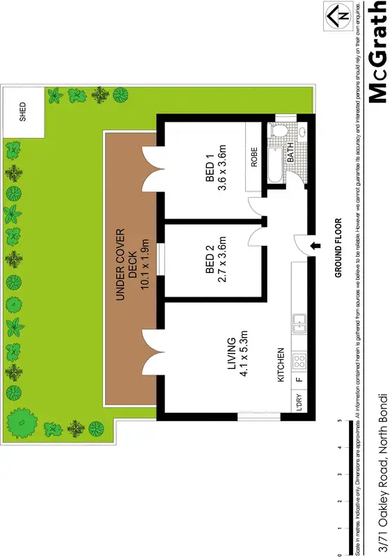 Floorplan of Homely apartment listing, 3/71 Oakley Road, North Bondi NSW 2026