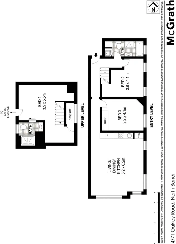 Floorplan of Homely apartment listing, 4/71 Oakley Road, North Bondi NSW 2026
