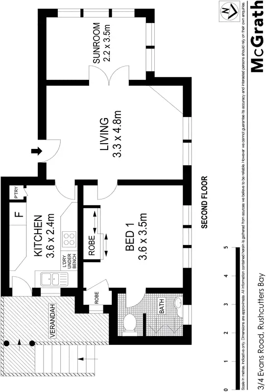 Floorplan of Homely apartment listing, 3/4 Evans Road, Elizabeth Bay NSW 2011