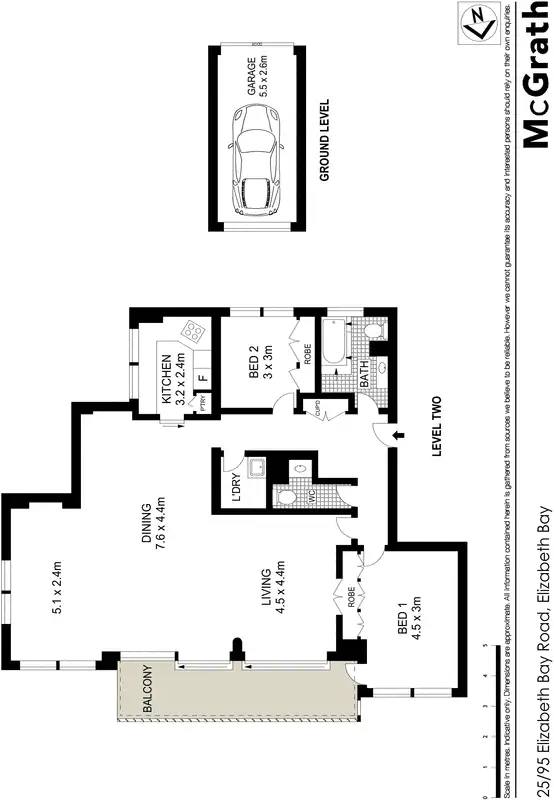 Floorplan of Homely apartment listing, 25/95 Elizabeth Bay Road, Elizabeth Bay NSW 2011