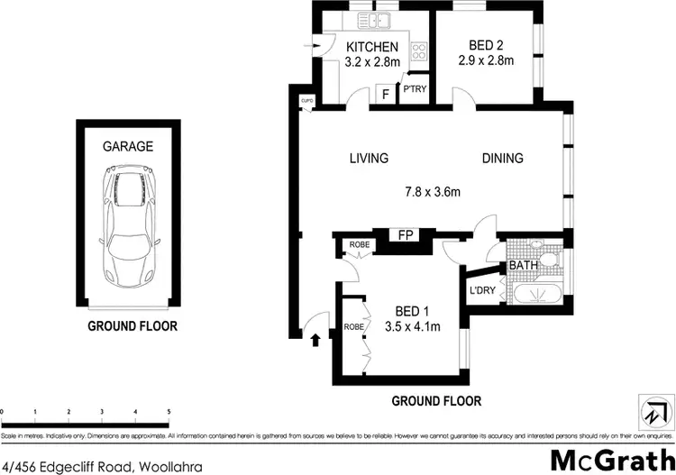 Floorplan of Homely apartment listing, 4/456 Edgecliff Road, Edgecliff NSW 2027