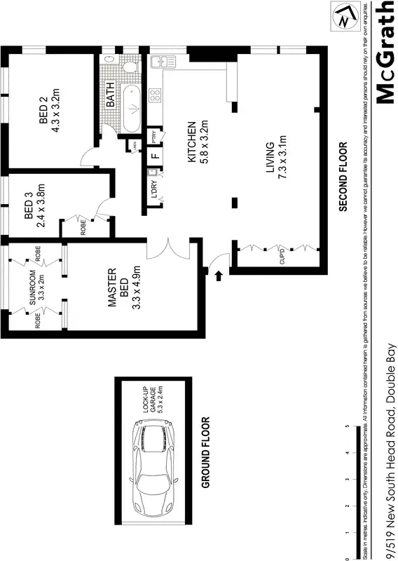 Floorplan of Homely apartment listing, 9/519 New South Head Road, Double Bay NSW 2028