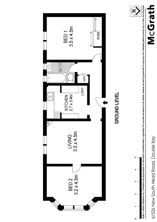 Floorplan of Homely apartment listing, 6/526 New South Head Road, Double Bay NSW 2028
