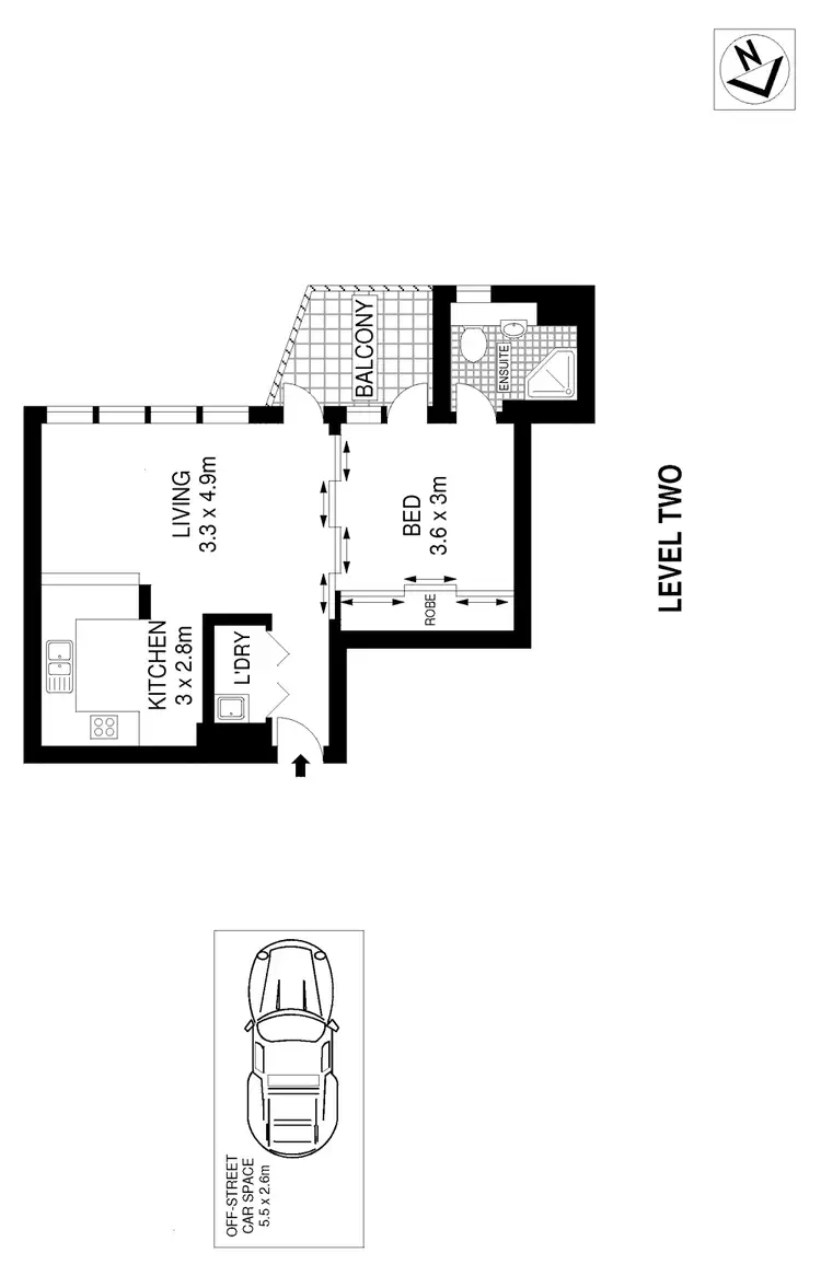 Floorplan of Homely apartment listing, 5/107 Darling Point Road, Darling Point NSW 2027