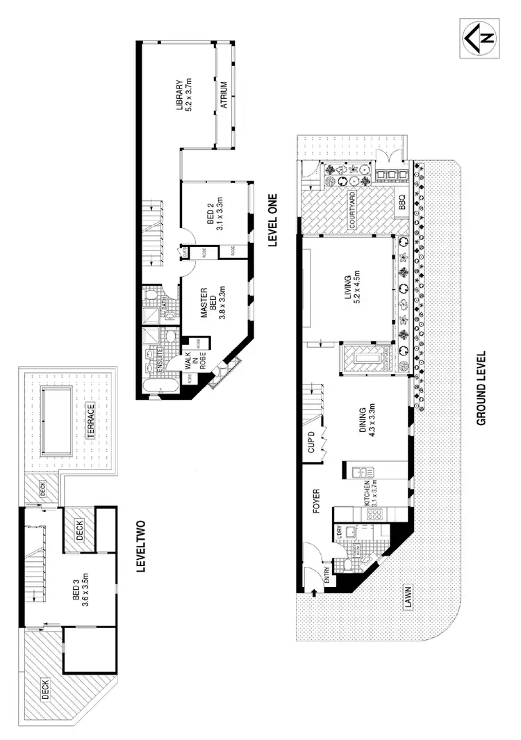 Floorplan of Homely townhouse listing, 74 Mill Hill Road, Bondi Junction NSW 2022