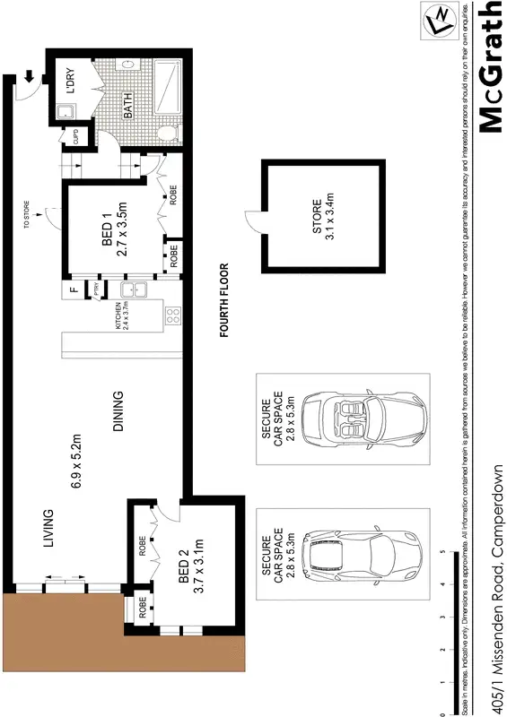 Floorplan of Homely apartment listing, 405/1 Missenden Road, Camperdown NSW 2050