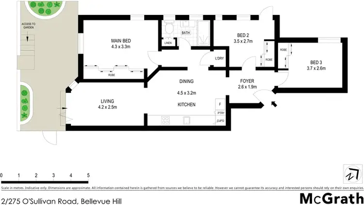Floorplan of Homely apartment listing, 2/275 O'Sullivan Road, Bellevue Hill NSW 2023