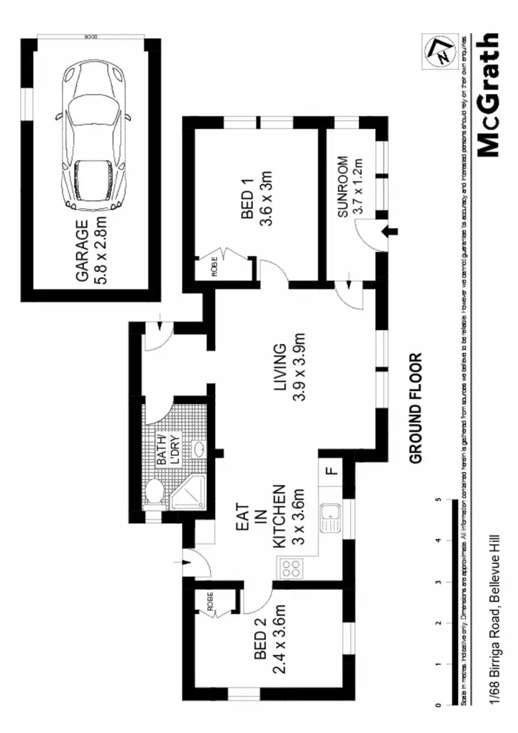 Floorplan of Homely apartment listing, 1/68 Birriga Road, Bellevue Hill NSW 2023