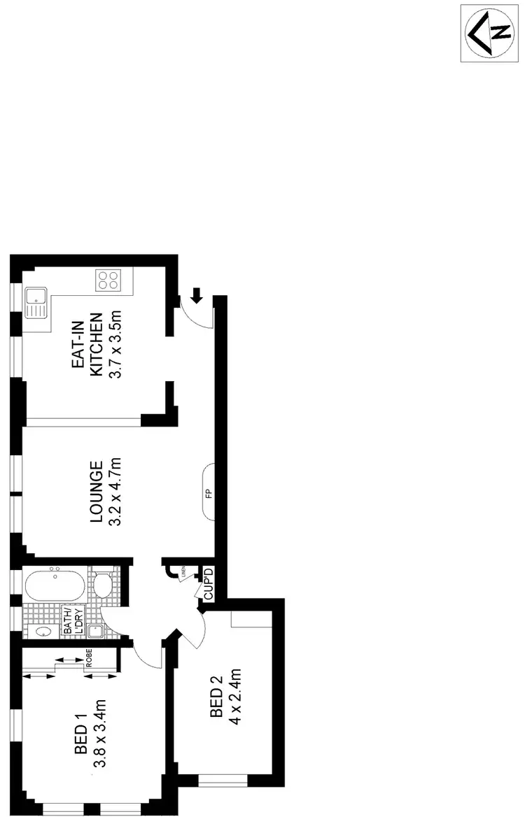 Floorplan of Homely apartment listing, 8/161 Victoria Road, Bellevue Hill NSW 2023