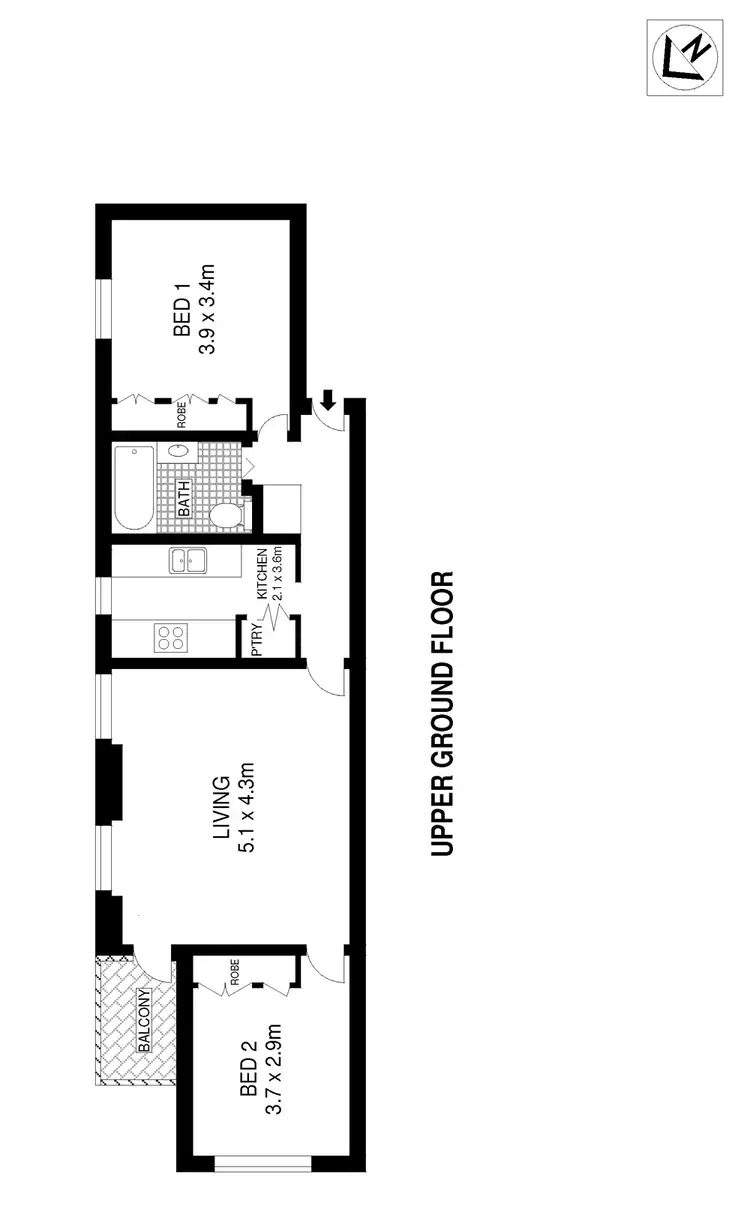 Floorplan of Homely apartment listing, 4/2 Birriga Road, Bellevue Hill NSW 2023