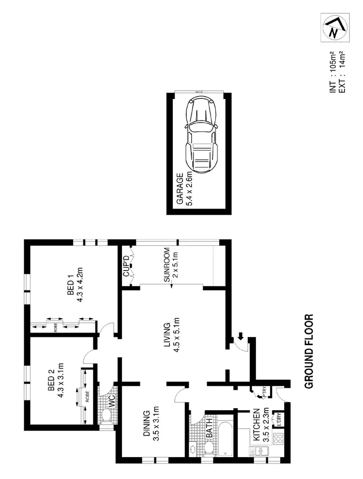 Floorplan of Homely apartment listing, 5/16 Cranbrook Road, Bellevue Hill NSW 2023